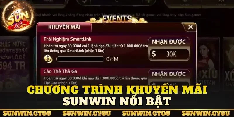 Chương trình khuyến mãi Sunwin nổi bật